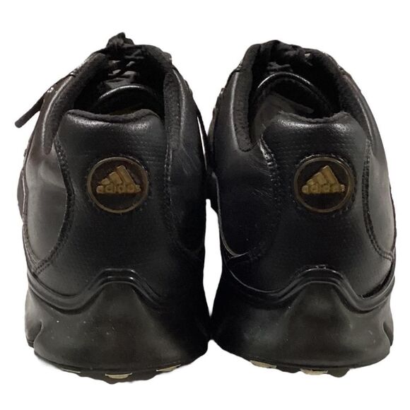 Adidas Golf Shoes Mens 9.5 Black A3 3 Stripe Soft Spike Waterproof Leather main image 9